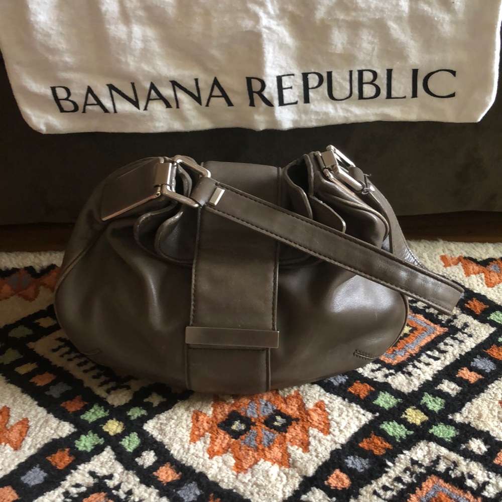 Banana Republic gray leather purse
